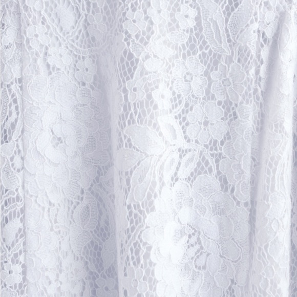 Abercrombie Lace Drama Puff Sleeve Cutout Maxi Dress L Petite - Picture 6 of 12